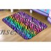 your zone rainbow zebra faux mink rectangular rug, multi-color, 30 x 46   552932205